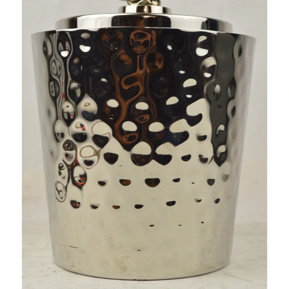 Mary Jurek Helyx Double Wall Ice Bucket w/ Knot Lid 18/8 Stainless Steel Barware